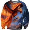 3D All Over Printing Fire Phoenix Shirts