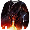 3D All Over Print Dragon With Fire Shirts