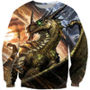 3D AOP Dragons Zip Hoodie
