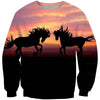 3D All Over Print Horse Silhouette Sunset Shirts