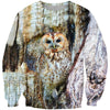 3D All Over Print Owl Shirts
