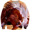 3D All Over Printing Beautiful Red Horse Shirts