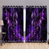 Awesome hoodied Dragon Violet Printed 3D Grommet Window Curtains HD13