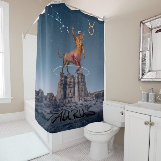 Awesome hoodie-Taurus zodiac- All Printed 3D Grommet Shower Curtains- THC002