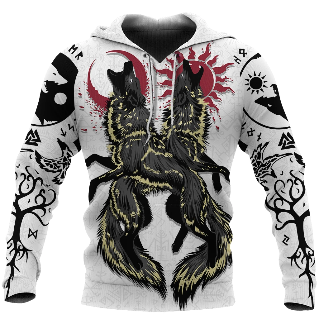 Awesome hoodied All Over Print VIKING Skoll and Hati Sun Moon For Men and Women Hoodie, T-Shirt, Zip Hoodies, Sweatshirt VN0049