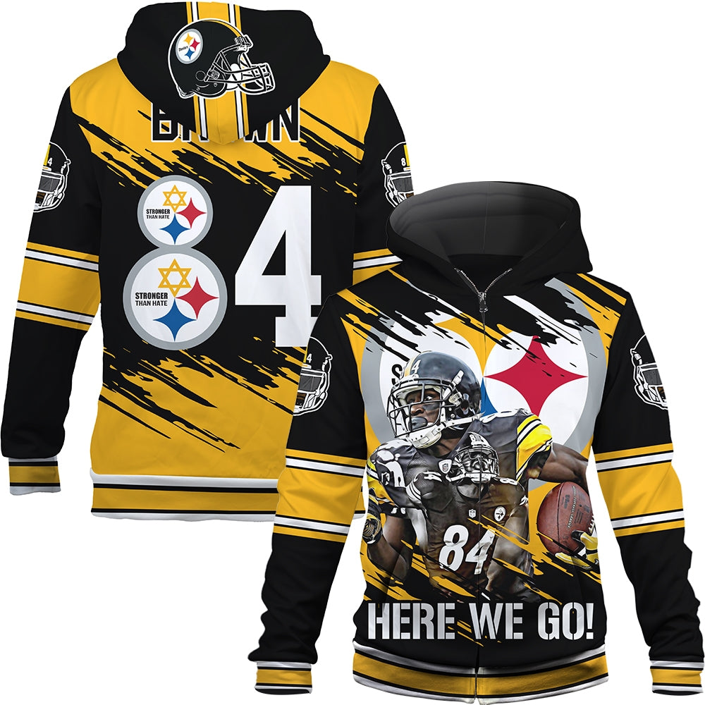 Awesome hoodied 3D All over print American Rugby for Men and Women Hoodie, Zip Hoodies, TEAM Pittsburgh Steelers