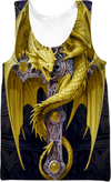 3D AOP Yellow Dragon Shirt