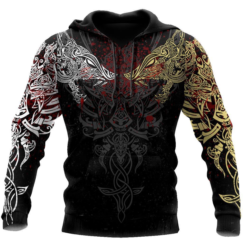 Awesome Hoodie 3D All Over Print Geki And Freki Viking Wolf II for Men and Women Hoodie, T-Shirt, Zip Hoodies, Sweatshirt HBC113