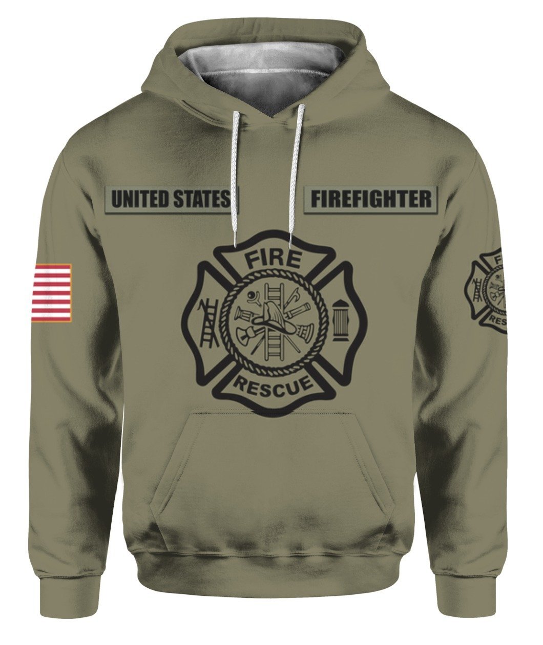 Awesome Hoodie 3D All Over FIREFIGHTER for Men and Women HBC151
