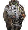 3D All Over Print Funny Zebra Face Shirt