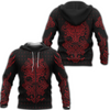 AwesomeHoodie Viking Fenrir Wolf Red Hoodie for Men and Women DC069
