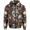 All Over Flower Skull for Men and Women, T-Shirt, Zip Hoodies, Sweatshirt HBC100