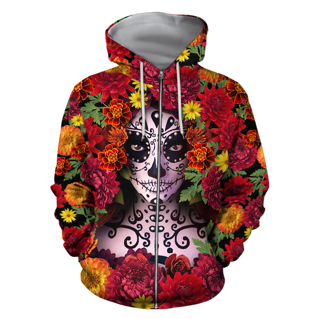 Awesome Hoodie Mexico Day Of The Dead for Men and Women HBC273