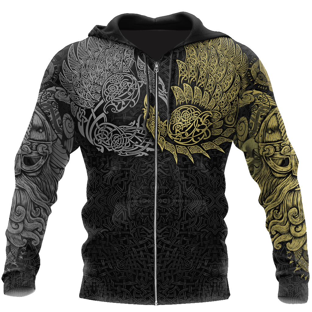 3D All Over Print Ranven of Odin for Men and Women, T-Shirt, Zip Hoodies, Sweatshirt HBC0055